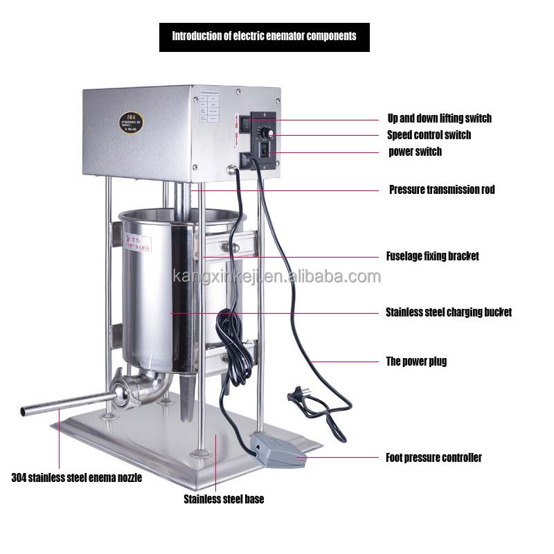 Automatic Hydraulic Filler German Sausages Stuffer Sausage Filling Machinery