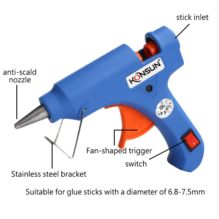 KONSUN Hot Glue Gun, 20W High Temperature Hot Melt Glue Gun heating gun for Packaging, DIY, Arts & Craft