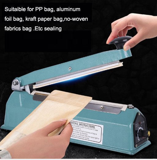 KONSUN FS-200p manual control hand sealing packing machine iron portable hand held impulse heat handy sealer