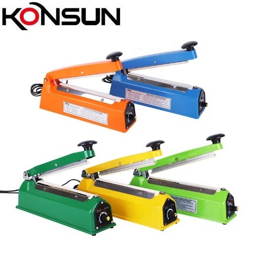 KONSUN FS-200p manual control hand sealing packing machine iron portable hand held impulse heat handy sealer