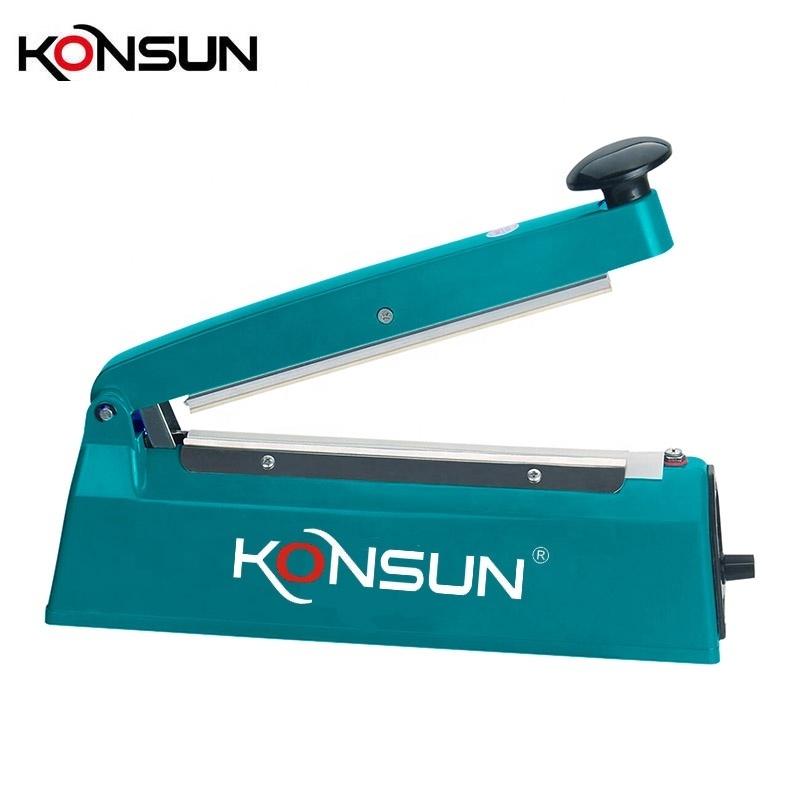 KONSUN FS-200p manual control hand sealing packing machine iron portable hand held impulse heat handy sealer