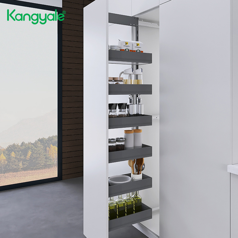 Kangyale Kitchen Cabinet Tall Food Pantry Unit Organizer Multifunctional Storage Shelves Units Pull Out Storage Rack