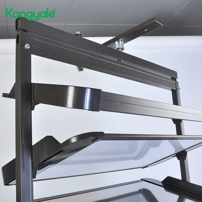 KANGYALE Wardrobe Organizer Rotating Shoe Rack Storage Cabinet Pull Out Sliding Metal Multilayer Shoe Rack