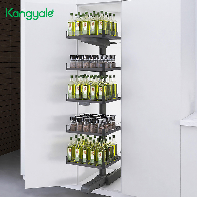 New Design Can Food Storage Kitchen Pantry Cabinet Organizer Storage Wide Pull Out Tall Larder Unit Smart Large Storage Basket