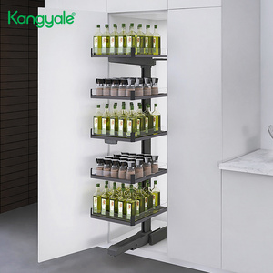 New Design Can Food Storage Kitchen Pantry Cabinet Organizer Storage Wide Pull Out Tall Larder Unit Smart Large Storage Basket