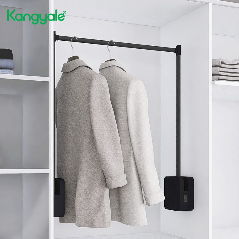 Kangyale Modern Household Wardrobe Organizer Clothes Pull Down Closet Rod Smart Wardrobe Lift Hanger