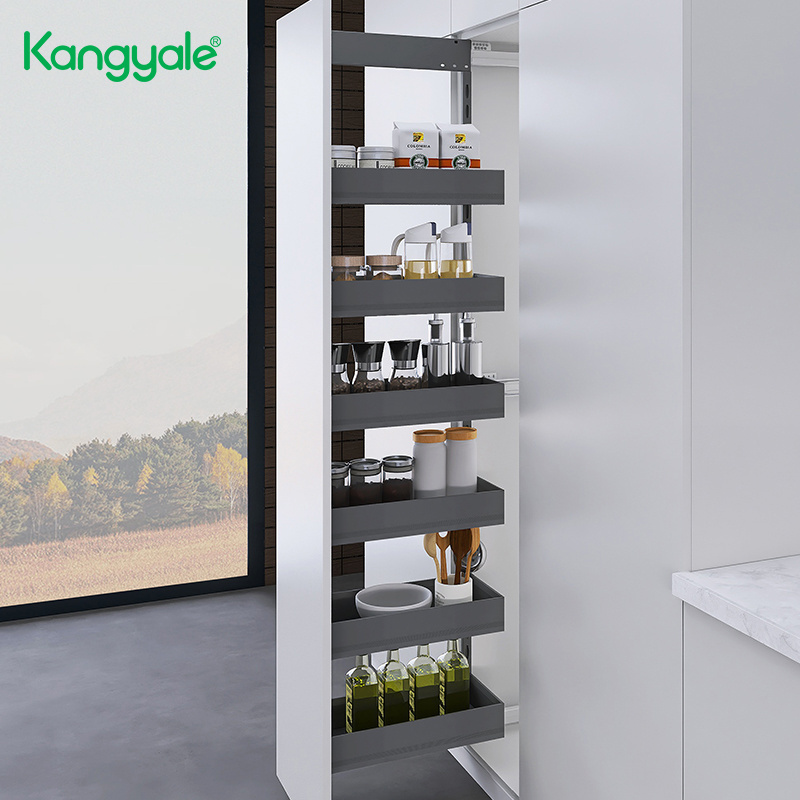 Kangyale Kitchen Cabinet Tall Food Pantry Unit Organizer Multifunctional Storage Shelves Units Pull Out Storage Rack