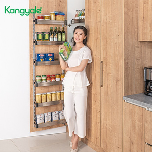 Kangyale Kitchen Pantry Storage Racks Shelving Units Tall Unit Pantry Basket Pull Out Stainless Steel Pantry Unit Storage Basket