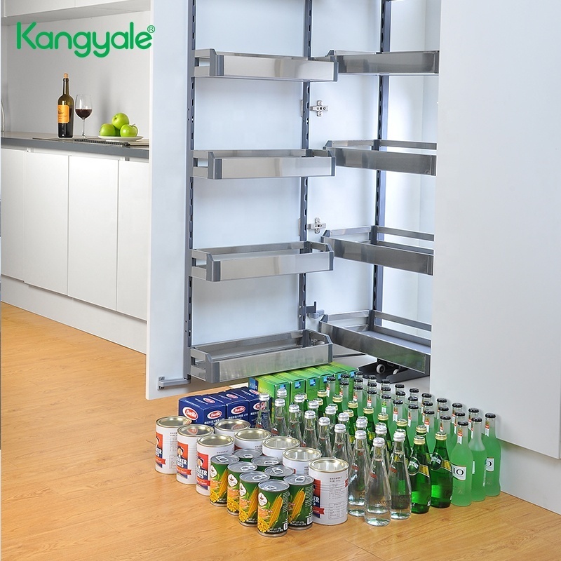 Kangyale Kitchen Pantry Storage Racks Shelving Units Tall Unit Pantry Basket Pull Out Stainless Steel Pantry Unit Storage Basket