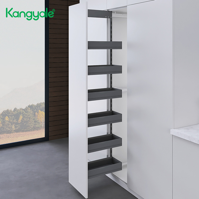 Kangyale Kitchen Cabinet Tall Food Pantry Unit Organizer Multifunctional Storage Shelves Units Pull Out Storage Rack