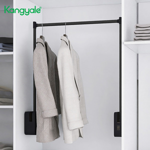 Kangyale Modern Household Wardrobe Organizer Clothes Pull Down Closet Rod Smart Wardrobe Lift Hanger