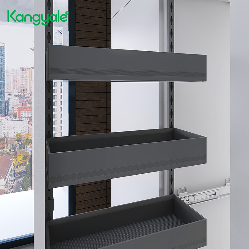 Kangyale Kitchen Cabinet Tall Food Pantry Unit Organizer Multifunctional Storage Shelves Units Pull Out Storage Rack