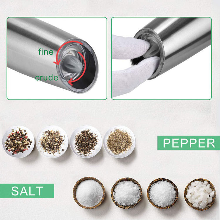 Large output spice gravity electric battery salt and pepper plastic pepper grinder