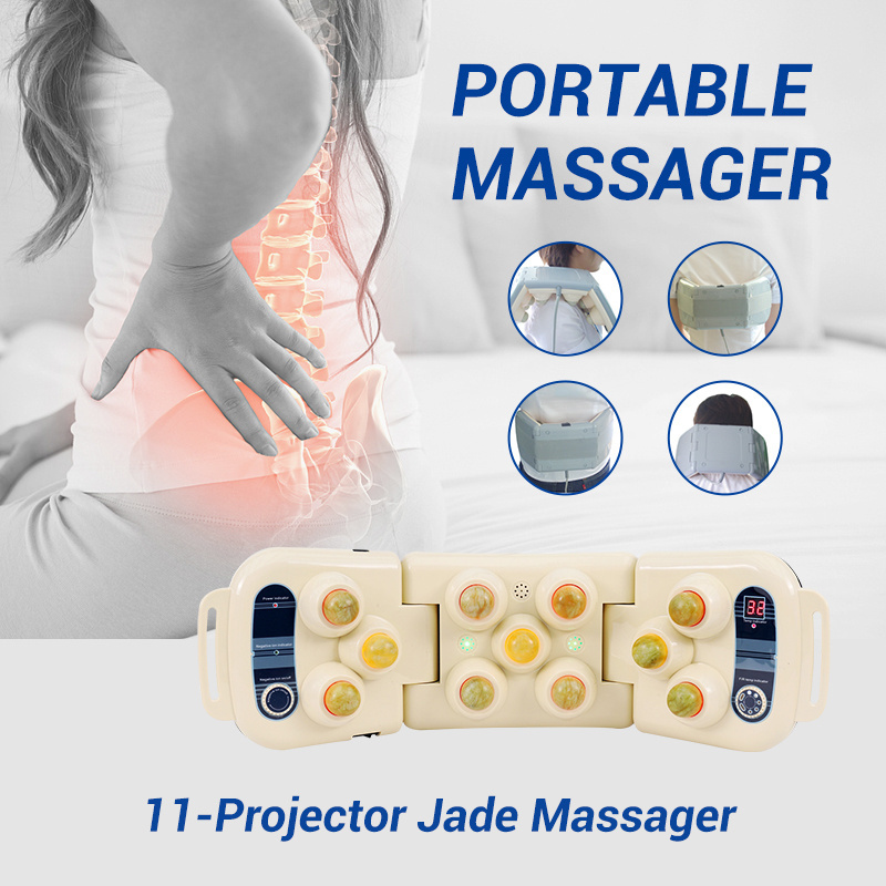 Portable far infrared FIR heating jade massage equipment abdominal warming back stretcher recliner parts