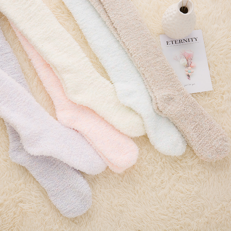 fashion  Adult Stockings Hot sale Teen Girls Fuzzy Socks cute women Knee High Sock