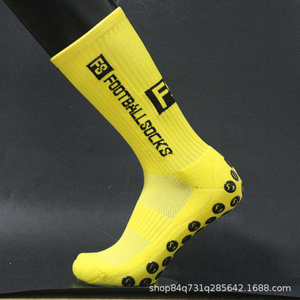 custom made Terry  Bottom Compression socks Athletic Anti-slip Grip Football Socks short sports soccer socks