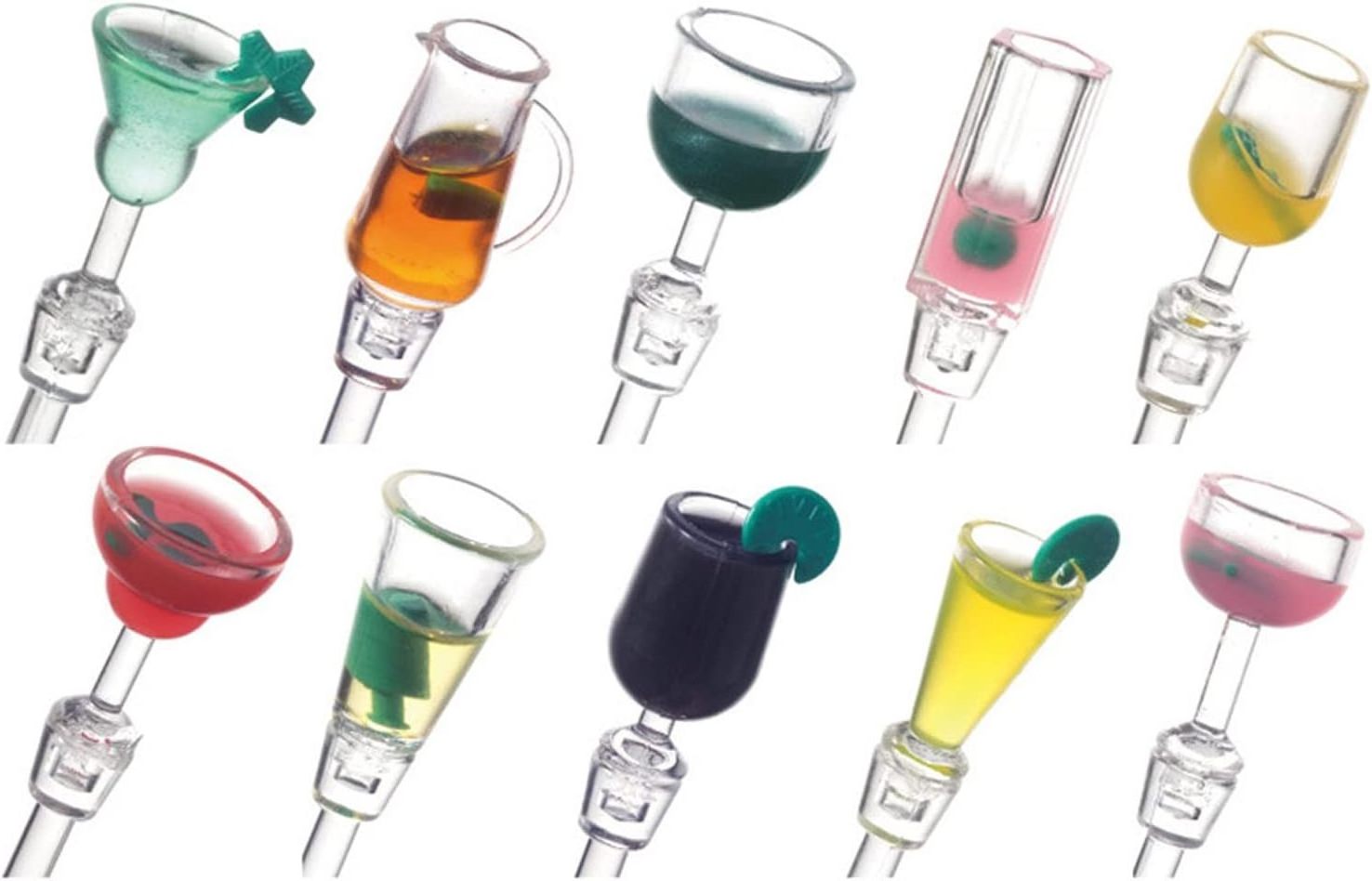 Bars Cafes Restaurants Home Colorful Clear Beverage Swizzle Sticks , Plastic Drink Stirrer Cocktail Drink Stirrer