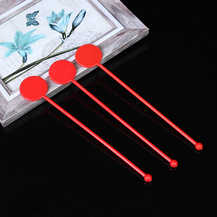 Bar Cocktail Drinks Mixing Rod White Plastic Drink Stir Swizzle Sticks Cocktail Stirring Stick With Customized Logo