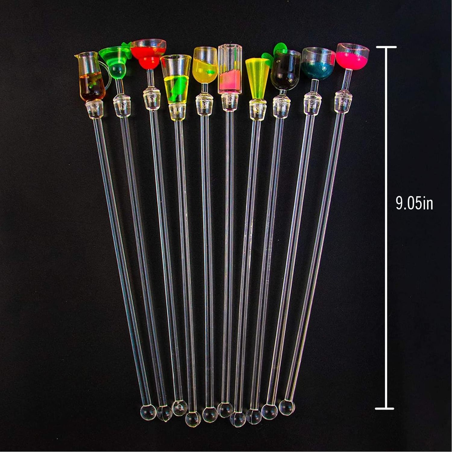 Bars Cafes Restaurants Home Colorful Clear Beverage Swizzle Sticks , Plastic Drink Stirrer Cocktail Drink Stirrer