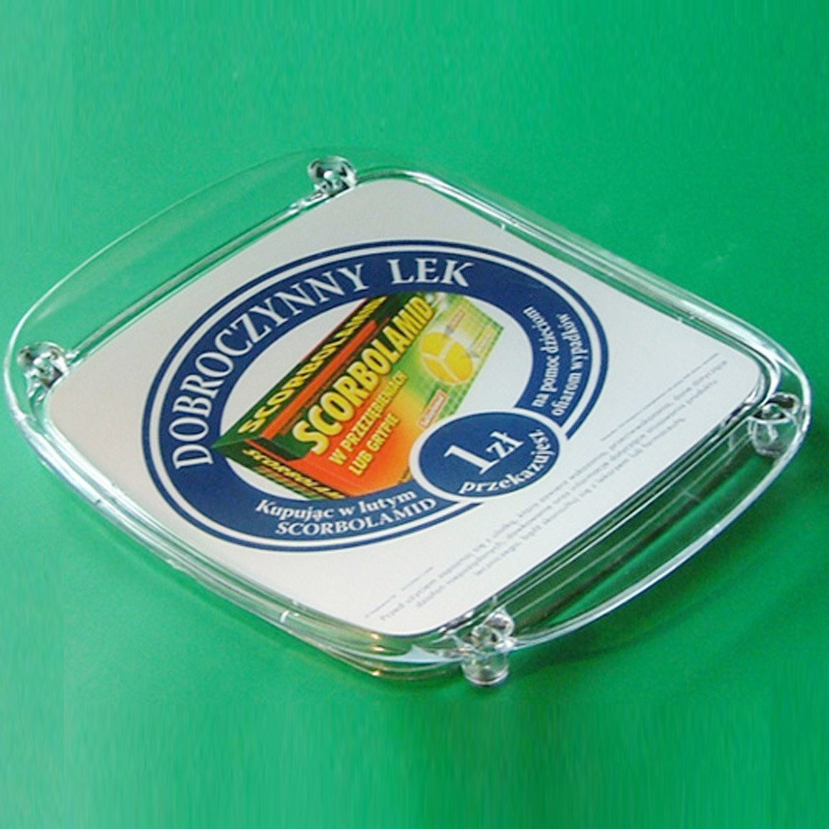 Promotional Melamine Plastic Colorful Customized Coin Money Tray Square Eco-friendly Coin Tray for Coin