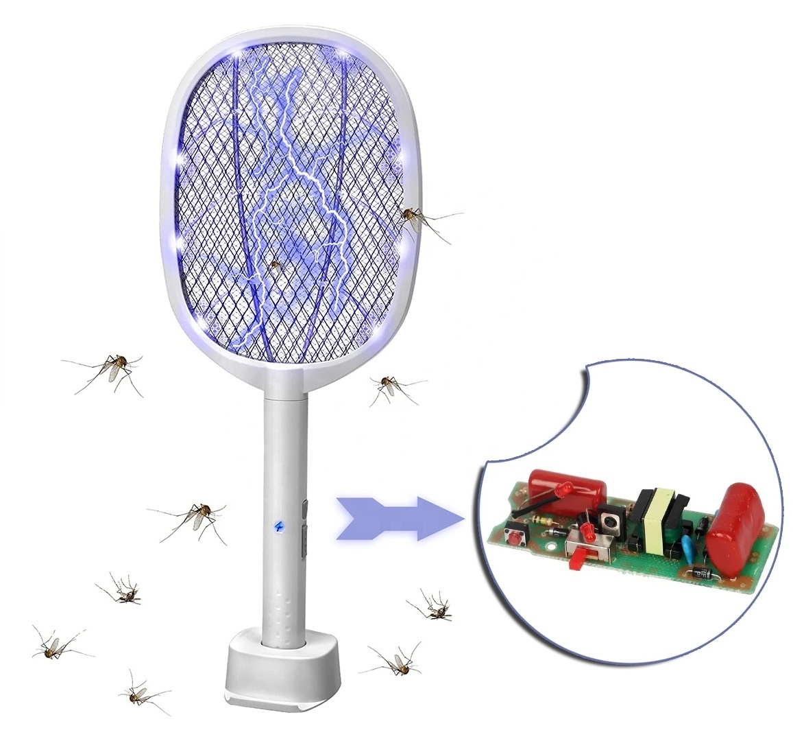 Plastic Electric Fly Racket Flies Killer Trap Mosquito Swatter Bat Zapper Electric Mosquito Killer Pcb Circuit Board