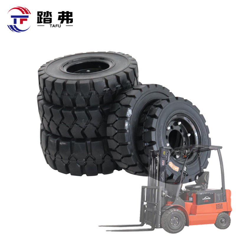 Forklift Tire Solid Tyre 4.00-8 5.00-8 Rubber solid wheels