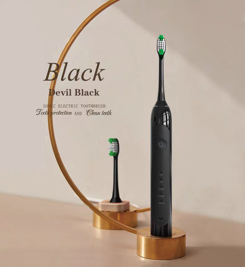 Kangyu Waterproof Electric Toothbrush for Kids Black Electric Toothbrush