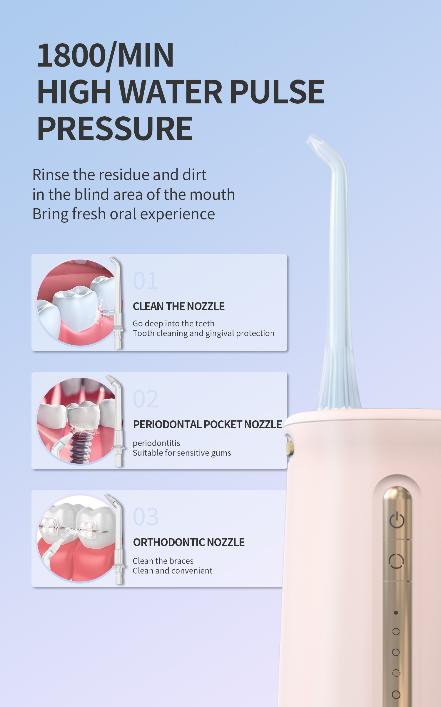 retractable dental water flosser mini washing machine 2in1 portable faucet toothbrush water flosser