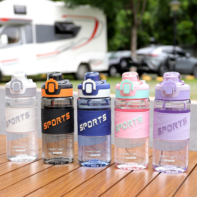 Customizable Transparent 1L 32Oz 1000ml Plastic Sports Drinking GYM Water Bottle Plastic With Straw