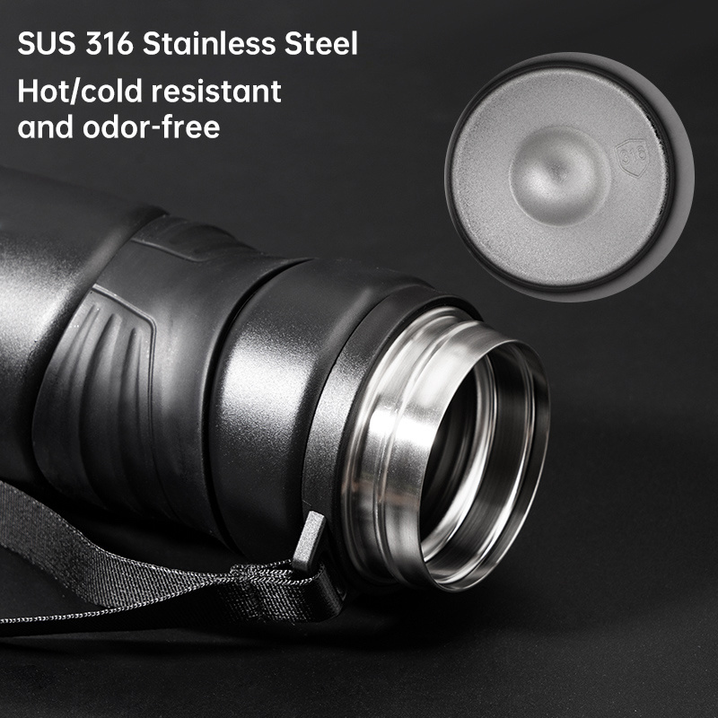 Double Wall Stainless Steel Thermos Flask Vacuum Thermal Sport Hot Drinking Water Bottle With Safety Lock