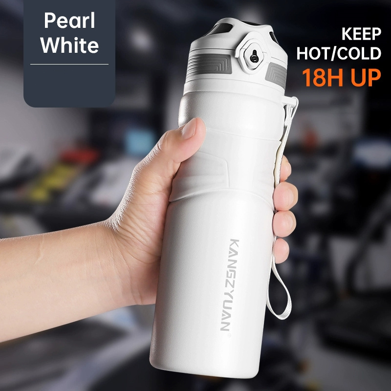 Double Wall Stainless Steel Thermos Flask Vacuum Thermal Sport Hot Drinking Water Bottle With Safety Lock