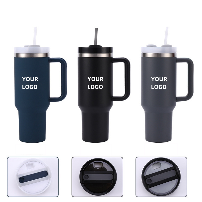 Double Walled Powder Coated Metal Tumblers Mugs Stainless Steel Cups Tumbler With Lid For Sublimation