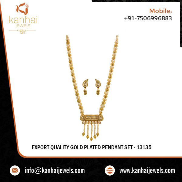 Wholesale The Hottest Selling Antique Mala Pearl Pendant Set with Gold Plated 13135 in Fashion Jewelry