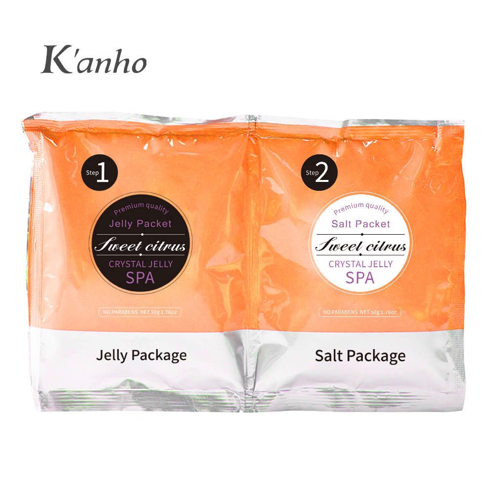 Kanho Main Rose jelly spa Disposable Foot Herbal Skin Care Massage Exfoliating Bath Salt Mud Soluble Jelly Salt Soak Sea Salt