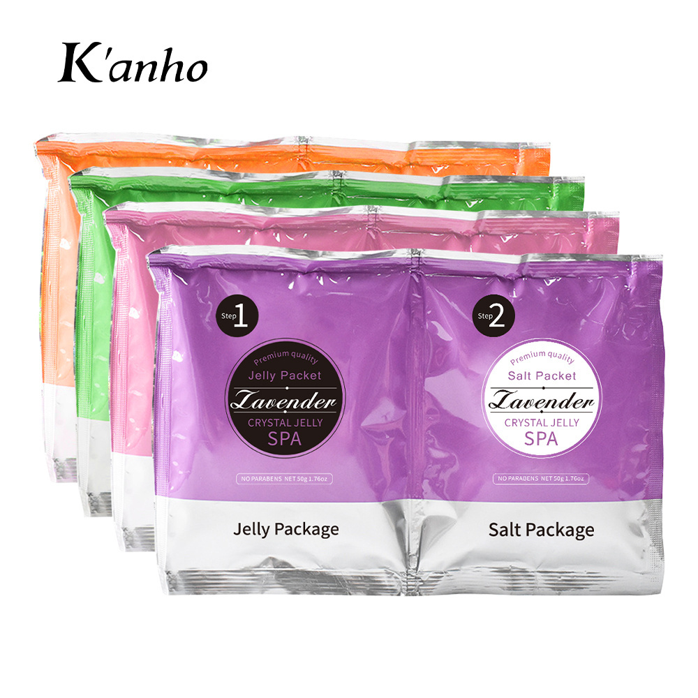 RTS Kanho Lavender Foot Jelly Spa Kit Pedicure Kit Foot Herbal Exfoliating Foot Soak Sea Salt Scrub