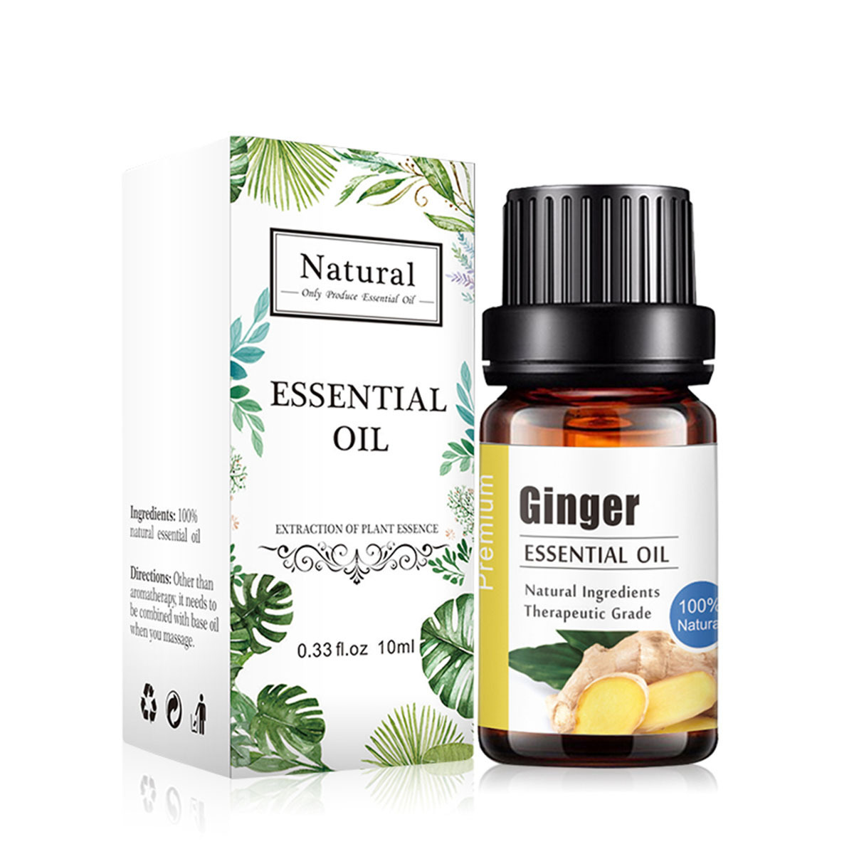 Kanho High quality Ginger oil Slimming Essential oil therapeutic grade Bulk Factory  10ml Ginger Root Oil 100% Plant Extract Dis