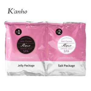 Kanho Main Rose jelly spa Disposable Foot Herbal Skin Care Massage Exfoliating Bath Salt Mud Soluble Jelly Salt Soak Sea Salt