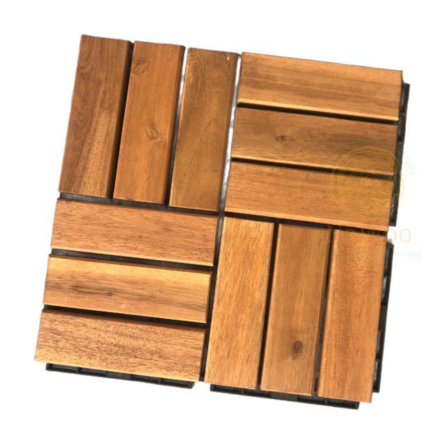 Special Offer Wooden Interlocking Deck Tiles DIY Decking Board T12A1 Easy Install Low Cost 300*300*19mm Nawoo Furniture