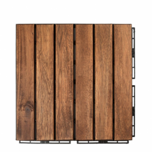 6-SLAT ACACIA WOODEN DECK TILE 300X300X19MM Cheap Price Low MOQ For Export High Quality Premium Wood Outdoor Decor POOL FLOOR