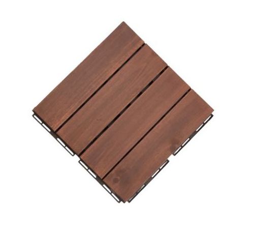 Nawoo 4-SLAT ACACIA WOODEN DECK TILE 300X300X19MM Outdoor Tiles OEM Waterproof Hot Price For Export Low MOQ Best Quality