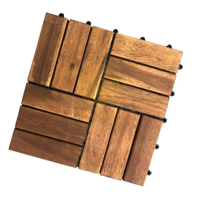 Special Offer Wooden Interlocking Deck Tiles DIY Decking Board T12A2 Easy Install Low Cost 300*300*24mm Nawoo Furniture