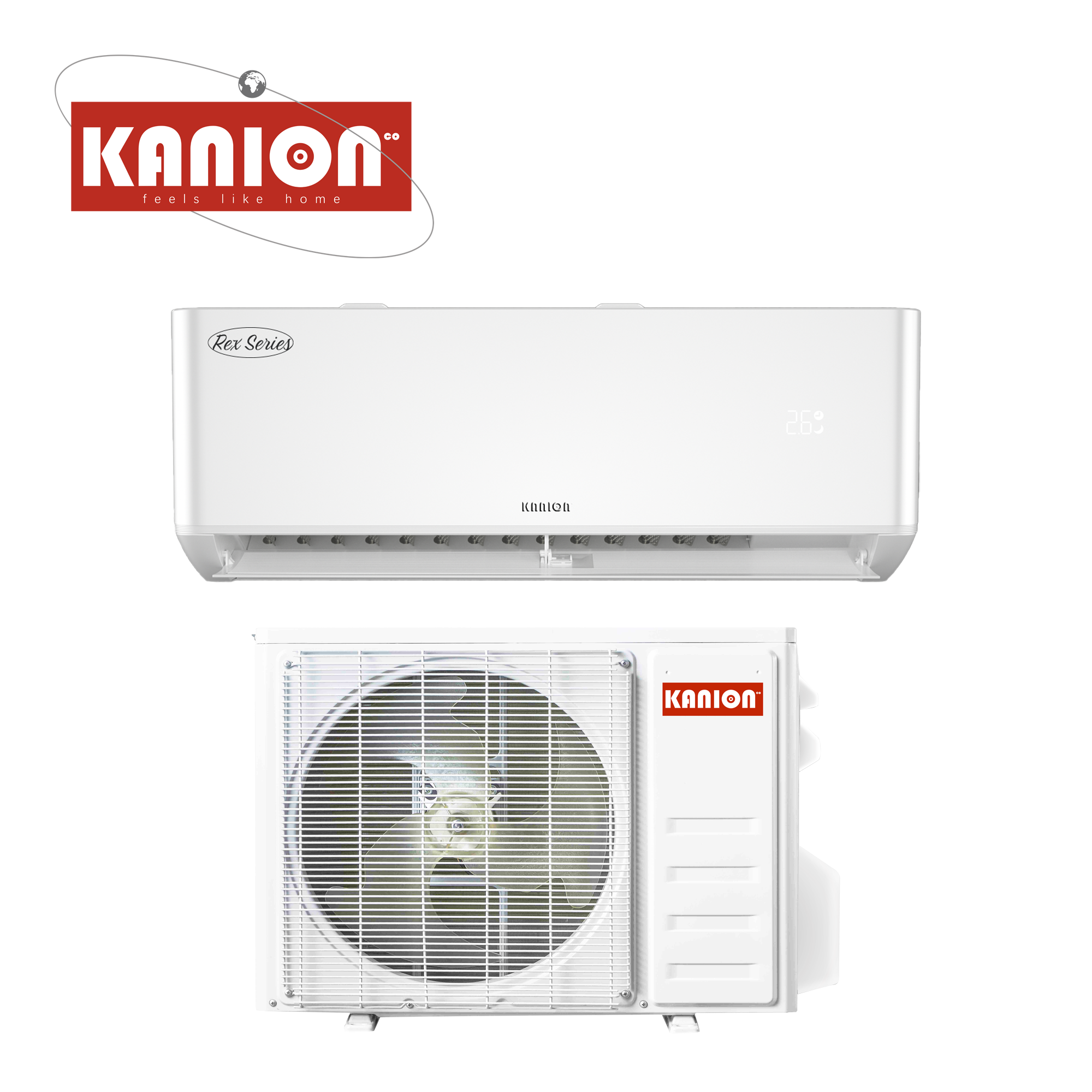 Kanion 12000Btu Wifi Control High Quality Split Wall Mounted Air Conditioner R410A Inverter home use