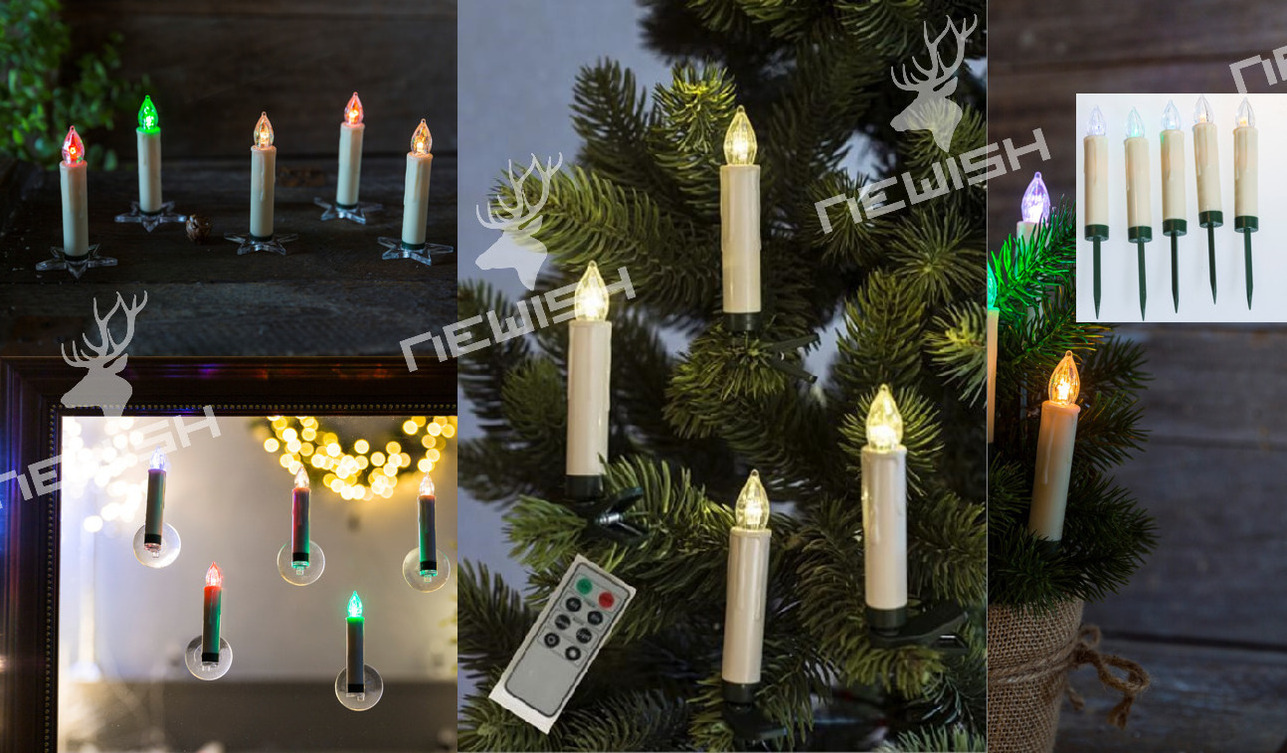 Newish Flickering Battery Operated Christmas Birthday Christmas Tree Electronic Candle with Warm White Light