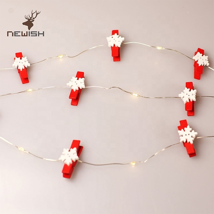 Popular Cute Copper Wire Mini Fairy Card Photo Led Clip String Lights For Kids