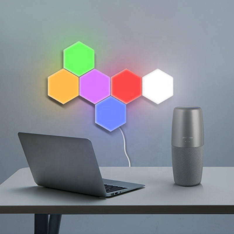 Led Hexagonal Lamps Touch Sensitive Magnetic Creative 3d Led Night Light Wall Lamps For Home Decor