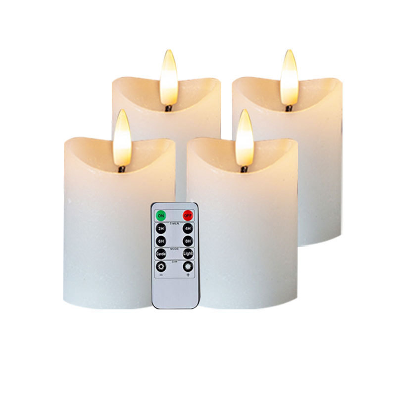 Newish Home decoration fake candles Battery Operated remote Control moving bullet flame led wax candle for Christmas Wedding