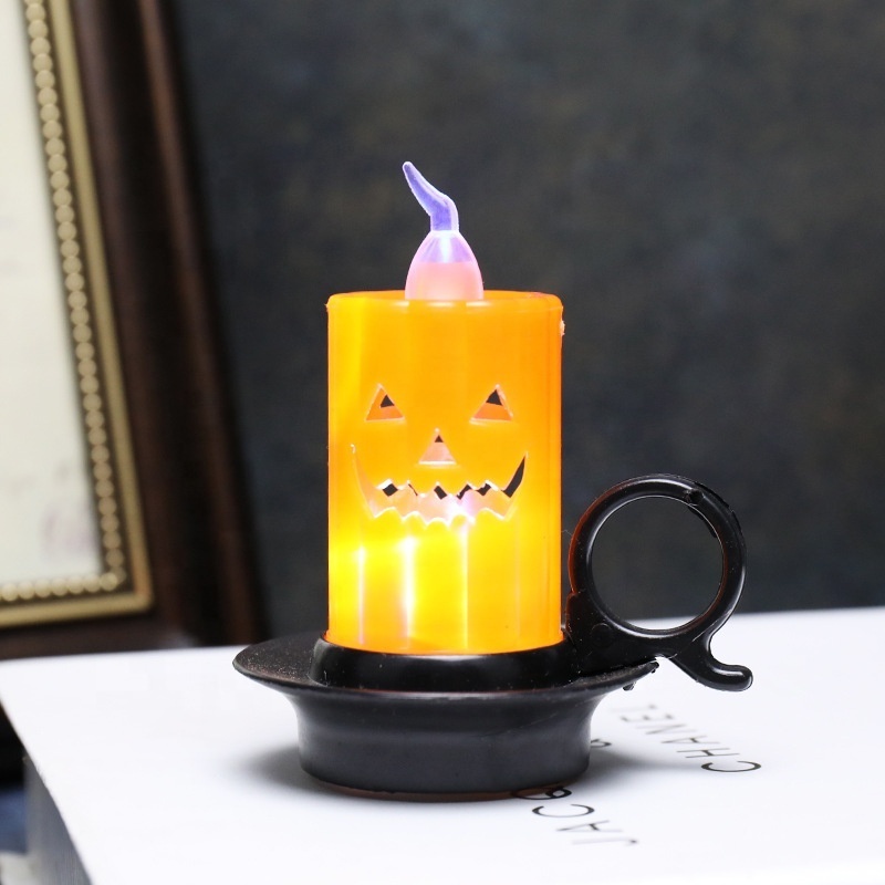 Kanlong Halloween Decoration Candle Cup Candle Light LED Halloween Horror Decoration Small pumpkin light