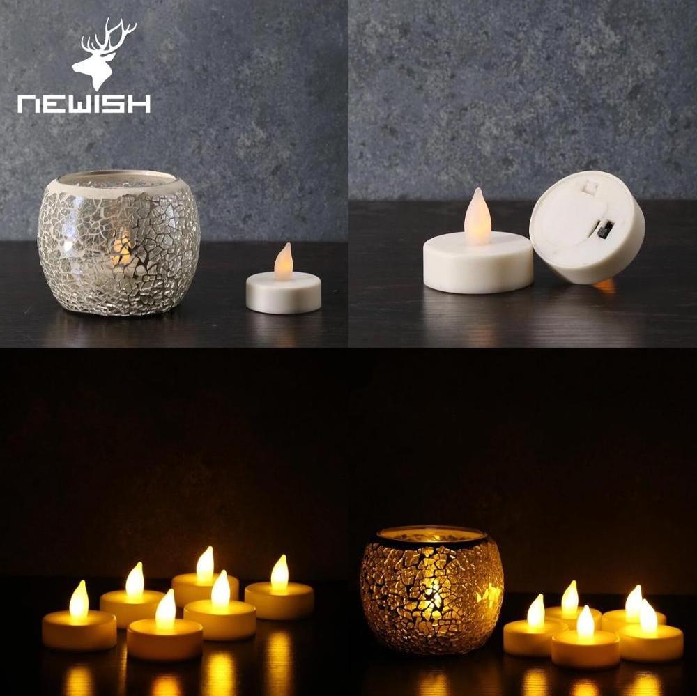 Kanlong Battery Operated set of 24 flame effect mini led candle night party home decoration led tea light