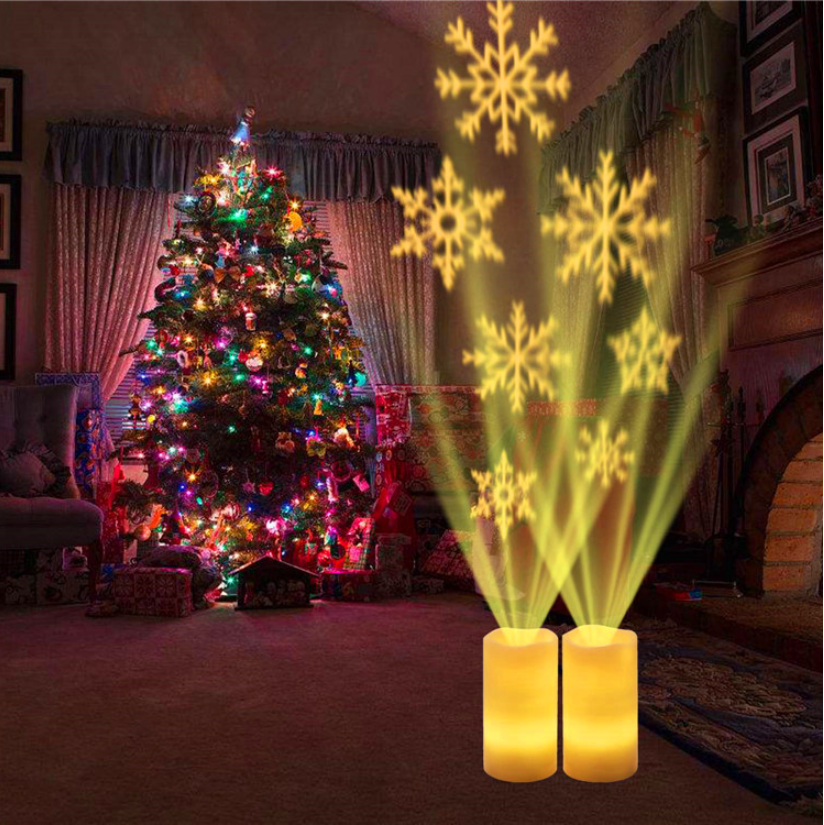 Kanlong projector candle light hot sell battery operated flame candle light colorful candle  LED tea light