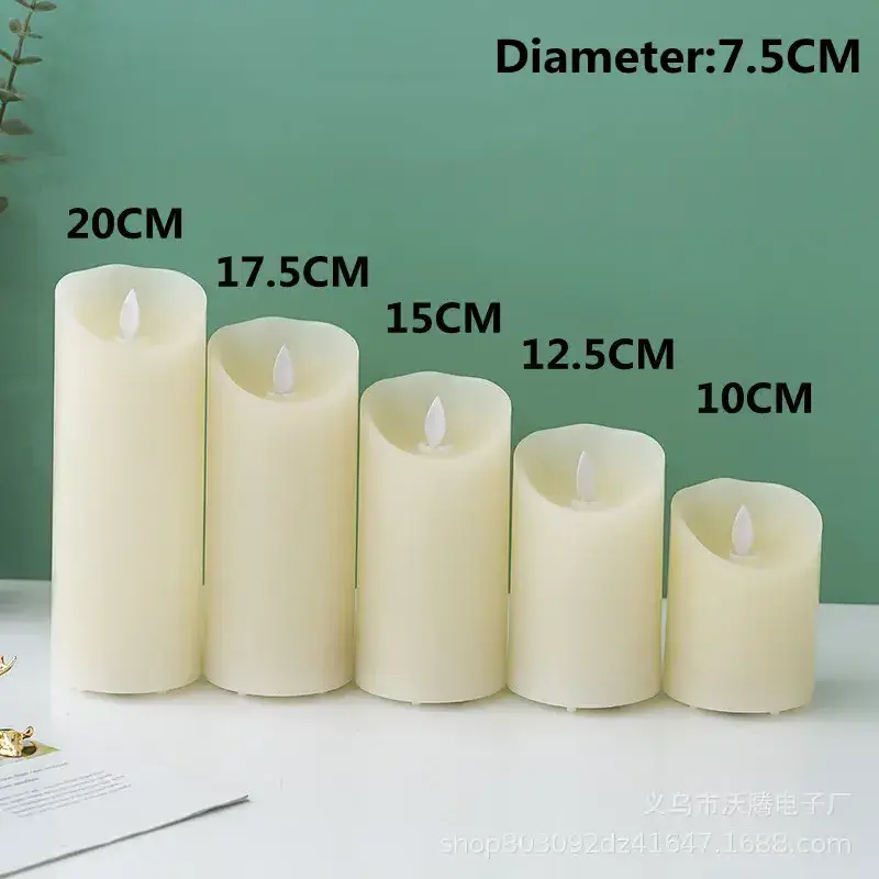 Kanlong Customized LED Flameless 9 PCS/Set Night Light Lamp Creative Remote Control Custom Pattern Led Candles Real Wax for Deco